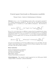 Conical square functionals on Riemannian manifolds