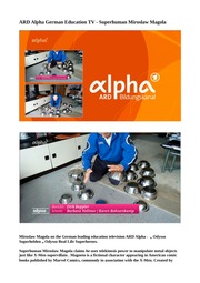 ARD Alpha German Education TV – Superhuman Miroslaw Magola English